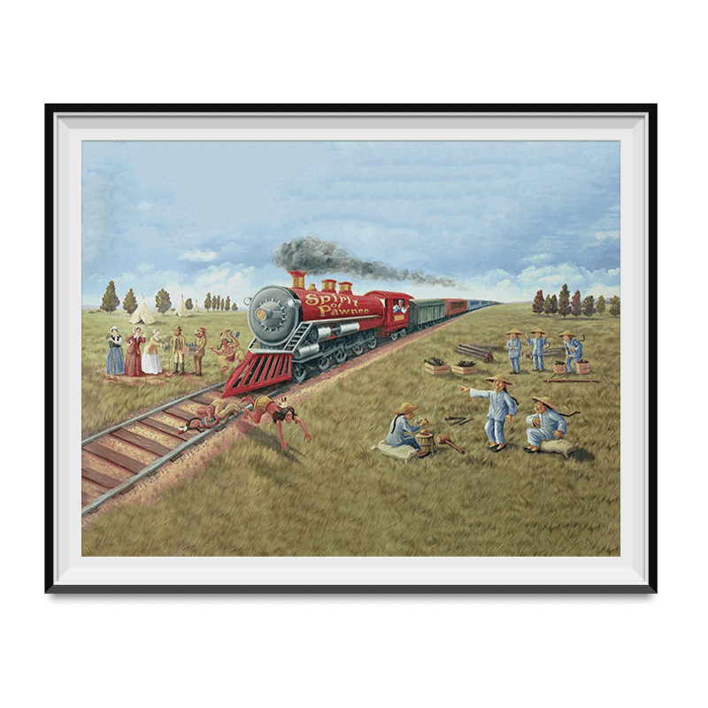 Spirit of Pawnee City Hall Mural Poster Parks Recreation TV Rec