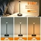 thumbnail image 4 of Aluminiumdimbar LED-bordslampa, IP54-skydd, inomhus-/utomhusanvändning, Pluggladdningsbas, H29cm, EU-kontakt - Corten-WELLNGS Gray, 4 of 5