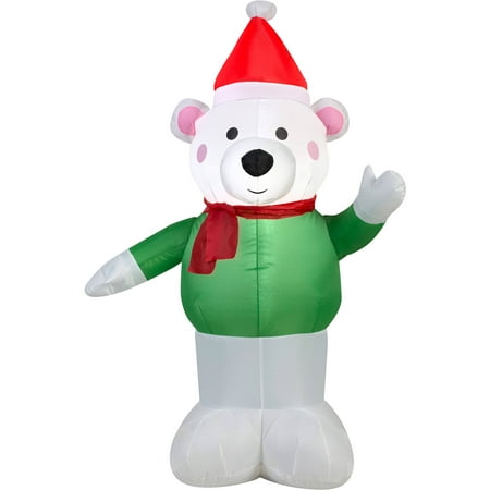 Gemmy Airblown Christmas Inflatables Polar Bear, 4' - Walmart.com