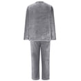thumbnail image 5 of UAMVSH Flannel Loungewear Sets for Women Warm Winter Fuzzy Fleece Long Sleeve Pullover Two Piece Sleepwear Comfy Pajama Outfits(MediumDark Gray), 5 of 6