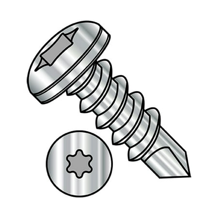 

8-18X3/8 6 Lobe Pan Full Thread Self Drilling Screw 410 Stainless Steel (Pack Qty 2 000) BC-0806KTP410