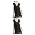 thumbnail image 3 of Guardoinrt Comfortable And Breathable Knit Sweater Vest For Men For Layering Cotton Sleeveless Vest Cardigan Classic Sweater Style Brown 2Set, 3 of 6