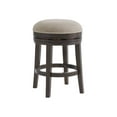 thumbnail image 6 of Alaterre Furniture Clara Swivel Backless Counter Height Wood Stool, Dark Brown and Beige, 6 of 6