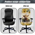 thumbnail image 4 of POLERO Anti Dust All-in-One Office Swivel Chair Slipcover for Home, Brushed Elastic Fabric Washable Office Chair Seat Covers with Elastic Stretch, 4 of 7