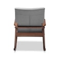 thumbnail image 4 of Baxton Studio  Agatha Mid-century Modern Grey Fabric Upholstered Button-tufted Rocking Chair, 4 of 5