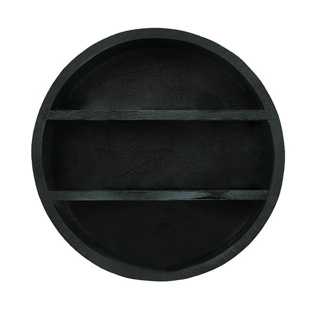 Wooden Moon Shaped Storage Shelf Living Room Wall Mounted Hanging Rack Living Room Kitchen Home Decor, Full Moon