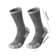 thumbnail image 3 of Domzle Hiking Socks, Moisture Wicking Breathable Cushioned Running Socks, Anti-Blister Socks for Men Women Coffee, 3 of 4