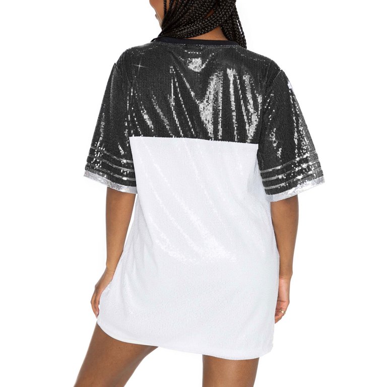 raiders shirt dress WEAR by Erin Andrews Women's Heather Gray Las Vegas Raiders Knotted T-Shirt  Dress