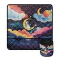 thumbnail image 2 of HELLHERO Moonlit Angling Sewing Machine Pad Fabric Polyester Scratches Proof Sewing Classes Storage Bag Foldable for Wife Mom Family Present, 2 of 5