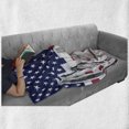 thumbnail image 6 of American Soft Flannel Fleece Blanket, USA Flag Themed Monuments Golden Gate Bridge Statue of Liberty Washington, Cozy Plush for Indoor and Outdoor Use, 70" x 90", Red White Navy Blue, by Ambesonne, 6 of 6