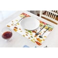 thumbnail image 3 of Maple Leaves Placemats Autumn Thanksgiving Pumpkin Falling Leaves Heat Resistant Dining Table Place Mats Stain Resistant, 12 X 18 Inches, Set of 4 White, 3 of 3