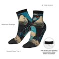 thumbnail image 4 of Goofa Blue Watercolor Duck Pattern Non Slip Socks with Grips for Elderly, Crew Socks Yoga Hospital Socks Cushioned Sole Gripper Socks for Men Women, 4 of 5