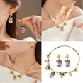 thumbnail image 2 of YongCo Teardrop Leaf Necklace and Earrings Exquisite Zirconia Water drop Leaf Jewelry Set Necklace Earrings For Women, 2 of 15