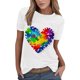 thumbnail image 1 of Gibobby Camisetas Mujer Baratas Manga Corta Mujeres verano moda casual cuello redondo manga corta flor diente león Tie Dye Print camiseta Top(Azul,CH), 1 of 4