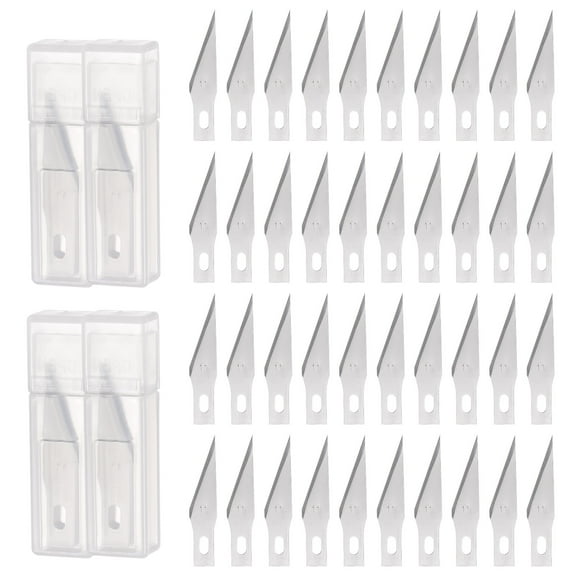 Cuchillas Exacto Uxcell #11 Cuchillas de Hobby Cuchillas Exacto de Precisión Recargas de Cuchillas de Hobby Paquete de 40