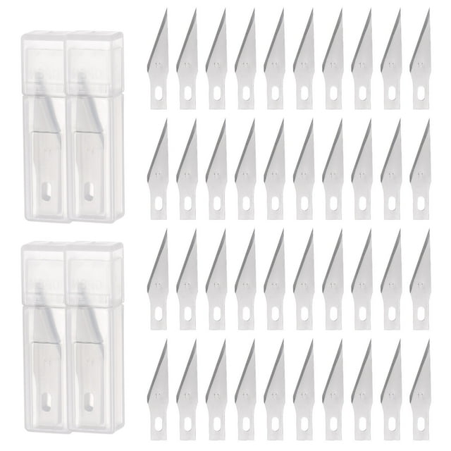 Cuchillas Exacto Uxcell #11 Cuchillas de Hobby Cuchillas Exacto de Precisión Recargas de Cuchillas de Hobby Paquete de 40