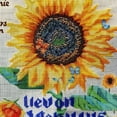thumbnail image 6 of WYYP Sunflower Round Tablecloth Outdoor Fitted 100% Polyester Fiber Tablecloth Sunflower White, 6 of 8