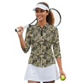 thumbnail image 2 of HUIACONG Camo Shark Print Tennis Tops Quarter Zip with with Zipper Dry-Fit Women's Golf Polo Shirts for Outing Workout Sports Outdoor Sports Activities, 2 of 10