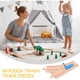 thumbnail image 4 of Wooden Train Track Toy Blue Wood Track for Kids Educational Play Piece, 4 of 5