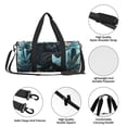 thumbnail image 4 of Easygdp Black Panther Floral Illustration Bolsa de Viaje, Bolsa de Mano, Bolsa de Gimnasio, Bolsa de Equipaje para Viaje, 4 of 6