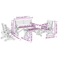 thumbnail image 4 of vidaXL 4 Piece Garden Lounge Set Solid Wood Fir, 4 of 5