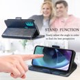 thumbnail image 4 of Case for Motorola Moto G71 Cover Leather Wallet Folio Case Book Design Flip Magnetic Closure - Blue, 4 of 5