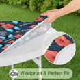 thumbnail image 5 of Pioneer Flower Floral Print Pattern Round Fitted Tablecloth with Elastic Edge,Dining Table Cover Waterproof,Outdoor Round Tablecloth for Camping,Dining,Indoor and Outdoor, 5 of 7