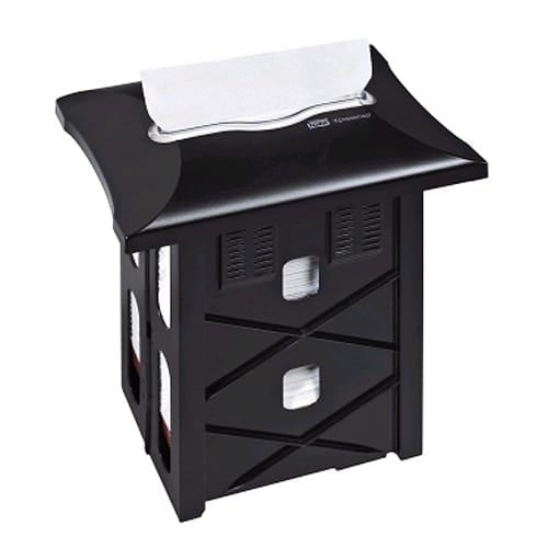 SCA Tissue 6032120 Tork Xpressnap Black In-Counter Napkin Dispenser