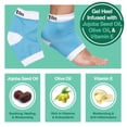 thumbnail image 2 of Calcetines hidratantes para talón ZenToes, con forro de gel, sin punta, spa, azul, 2 of 7