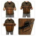 Set of 3 Wooden Bucket Barrel Garden Planters Set Rustic Decorative