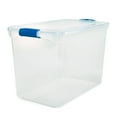 thumbnail image 2 of Homz 112 Quart Heavy Duty Clear Plastic Stackable Storage Containers, 2 Pack, 2 of 9