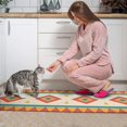 thumbnail image 3 of Colorful Geometric Striped Pattern Kitchen Rugs Sets Of 2,Anti Fatigue Kitchen Mat Rugs Non Slip Washable,Decorative Kitchen Floor Mats for Kitchen,Sink,Laundry,17"x30"+17"x47", 3 of 7
