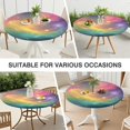thumbnail image 7 of Colorful Tie Dye Nebula Pattern Round Fitted Tablecloth with Elastic Edge,Dining Table Cover Waterproof,Outdoor Round Tablecloth for Camping,Dining,Indoor and Outdoor, 7 of 7