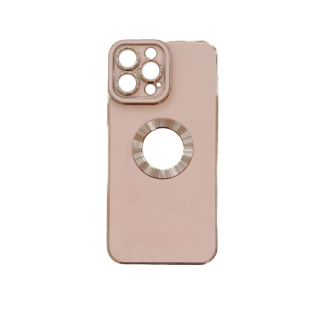 Tholdsy Funda de teléfono galvanizada de lujo con protector de cámara, carcasa de silicona, cubierta hueca, muestra el reemplazo de la señal Type3 NO3