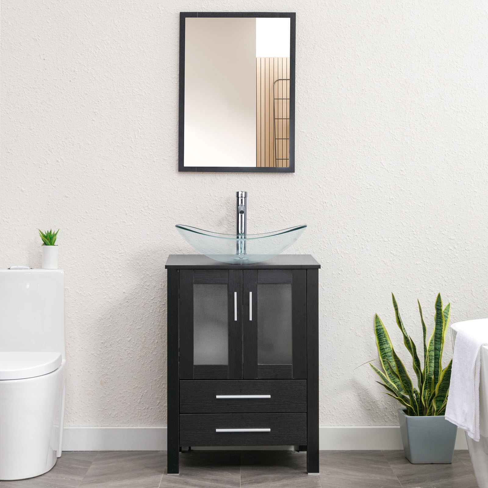 VS029TT 21" Stained Glass Bathroom Vessel Sink