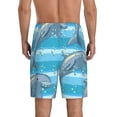 thumbnail image 3 of Gaeub Dolphin Printed Men's Short Pajama Pants, Lightweight Lounge & Sleep Bottoms Keep You Cool - 3X-Large, 3 of 9