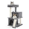 thumbnail image 2 of Cat Tree Luxury Cat Towers with Double Condos Spacious Perch Cat Hammock Fully Wrapped Scratching Sisal Post and Dangling Balls ShopWise Round, 2 of 11