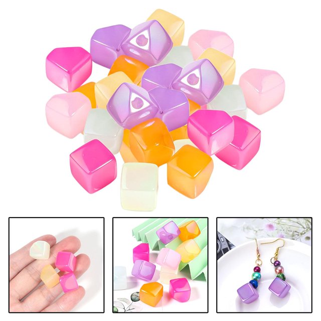 30PCS Mini de acrílico 13mm Star Charms Beads para joyas s Collares Pendientes Accesorios Manualidades DIY Regalos de BLESIY Perlas de gelatina acrílica