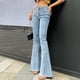 thumbnail image 1 of Puntoco Mujeres Moda Cintura Alta Bolsillo Sólido Casual Hip Lift Tight Jeans Adelgazamiento Trompeta Pantalones Puntoco Puntoco-6209, 1 of 8