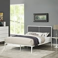 thumbnail image 6 of Modway Della King Fabric Panel Metal Bed in White and Gray, 6 of 6