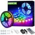 thumbnail image 1 of Strip Lights, 16.4ft RGB LED Light Strips Kit with Remote Control, Color Changing LED Strip Lights for Bedroom, Room, Kitchen and TV Decoration, 1 of 4
