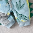 thumbnail image 5 of Odeerbi Infant Boys Girls Dinosaur Fleece Romper Jumpsuit Baby Clothes Baby Spring New Long Sleeve Hooded Bodysuits Green, 5 of 7