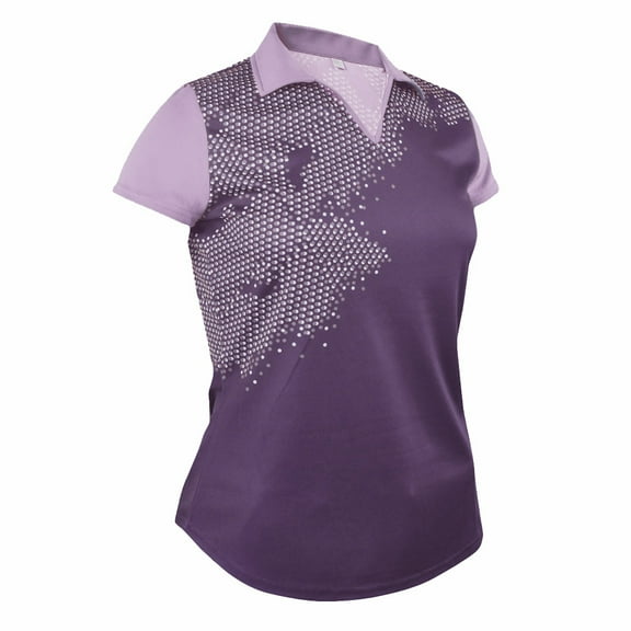 Monterey Club Women's Sweet Sparkling Contrast Golf Polo Shirt #2609