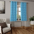 thumbnail image 2 of Ambesonne Geometrical Grommet Curtain, Lines Dots Circles, 50" x 63", Turquoise Red and White, 2 of 6