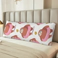 thumbnail image 6 of Bingfone Body Pillow Cover Long Pillow Case With Zipper Decorative Bedding Pillowcase 20"X54" Soft Cushion Pillow Case For Bedroom-Sloth With Donuts1, 6 of 8