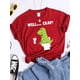 thumbnail image 4 of Camiseta deportiva informal para mujer con dibujos animados de dinosaurio verde pequeño cagando, camiseta deportiva de verano, ropa transpirable y fresca, 4 of 4
