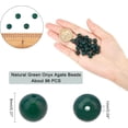 thumbnail image 4 of 96 cuentas de piedra natural esmerilada de 8 mm, redondas de ágata de ónix verde natural, cuentas sueltas para pulseras, collares y joyas (agujero: 1 mm), 4 of 5