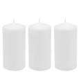 thumbnail image 1 of Pillar Candles Stonebriar, paquete de 3 unidades, 7,6 x 15 cm, 65 h, color blanco, 1 of 8