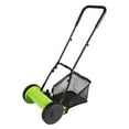 thumbnail image 4 of 5-Blade Dual Wheel Lawn Mower Manual Push Reel Grass Cutting Machine Walk Behind, 4 of 5