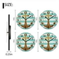 thumbnail image 2 of Battery Operated Analog Wall Clocks Non-Ticking Silent Modern Clock Decorative for Home,Office-Nautical Striped Background With Gold Foil Anchor(10inch), 2 of 4